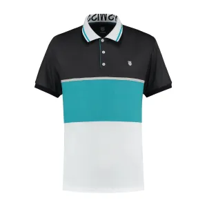 104244-170 | HYPERCOURT EXPRESS POLO 2 | WHITE / ALGIERS BLUE / LIMO BLACK
