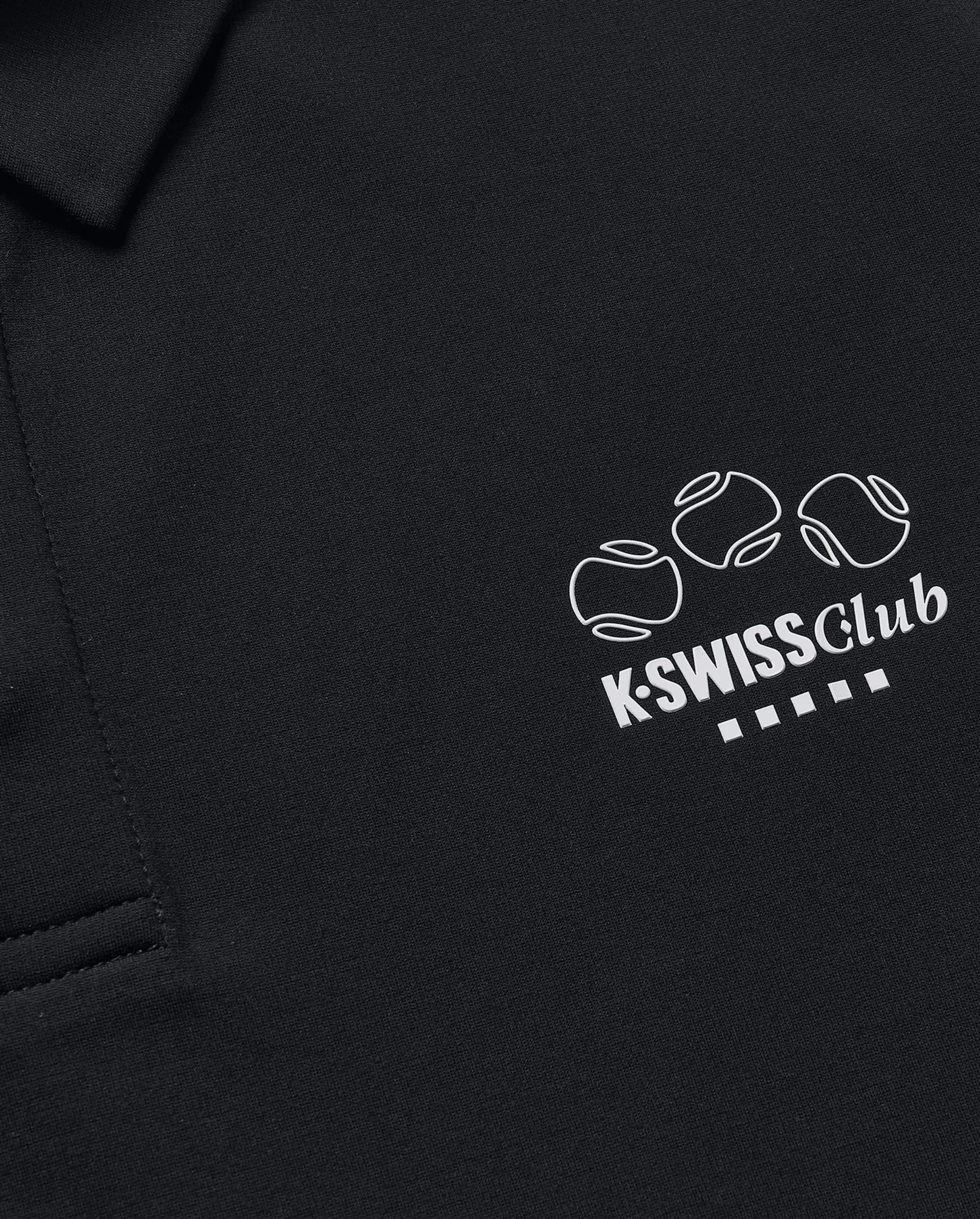 109877-008 | MEN'S K-SWISS TENNIS CLUB LOGO POLO SHIRT | BLACK