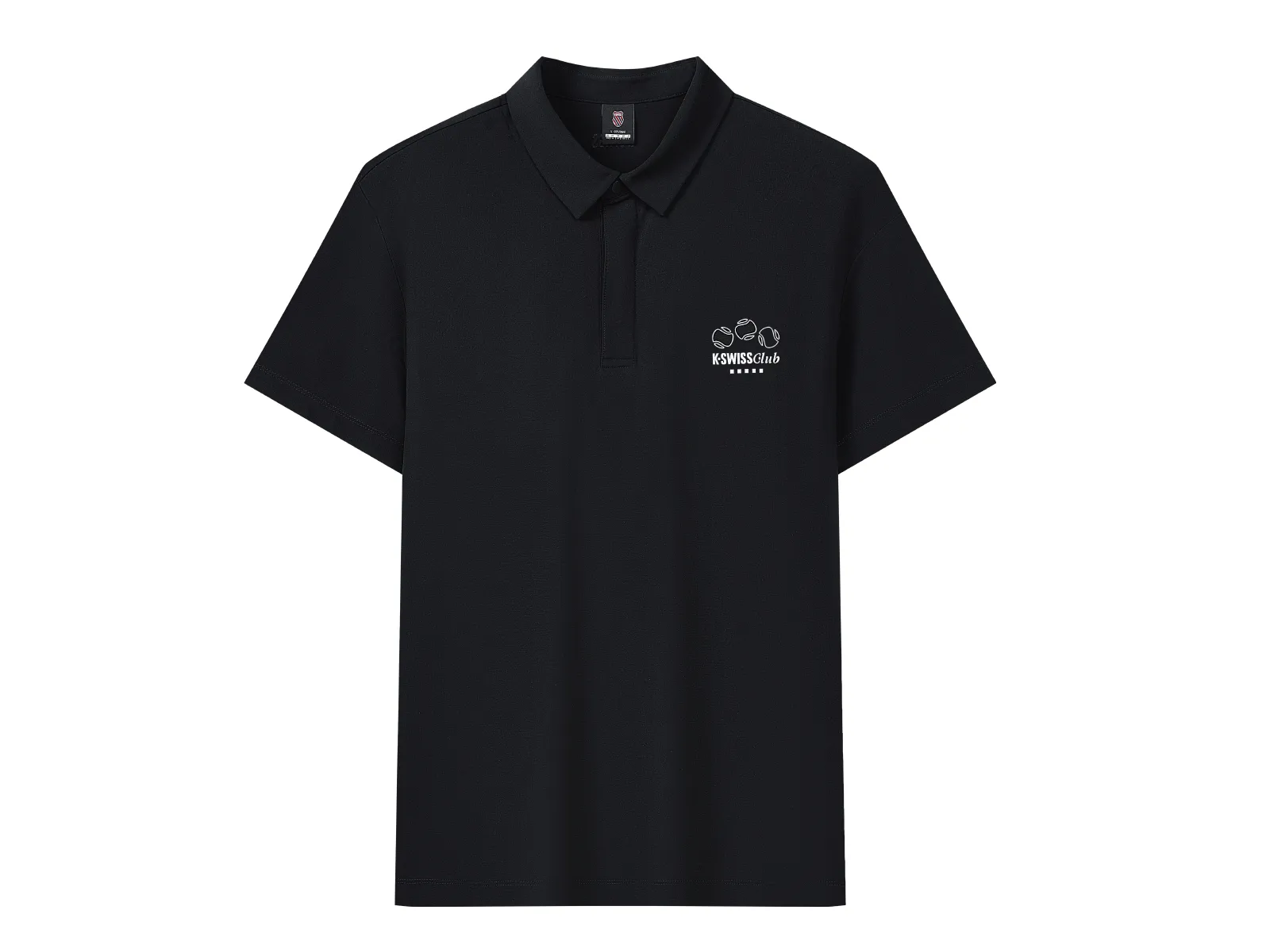 109877-008 | MEN'S K-SWISS TENNIS CLUB LOGO POLO SHIRT | BLACK