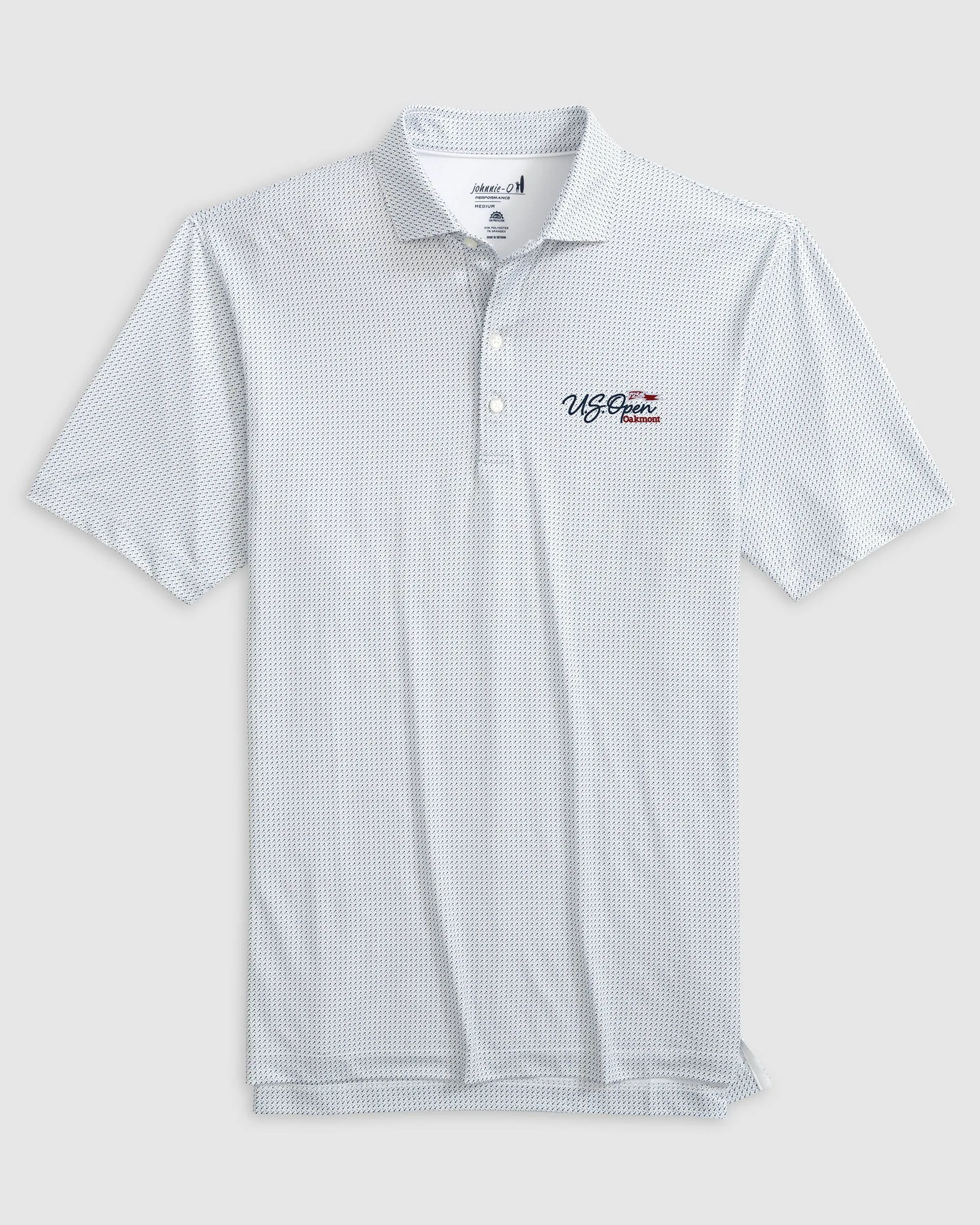 125th U.S. Open Tee Time Performance Jersey Polo - Flag Logo