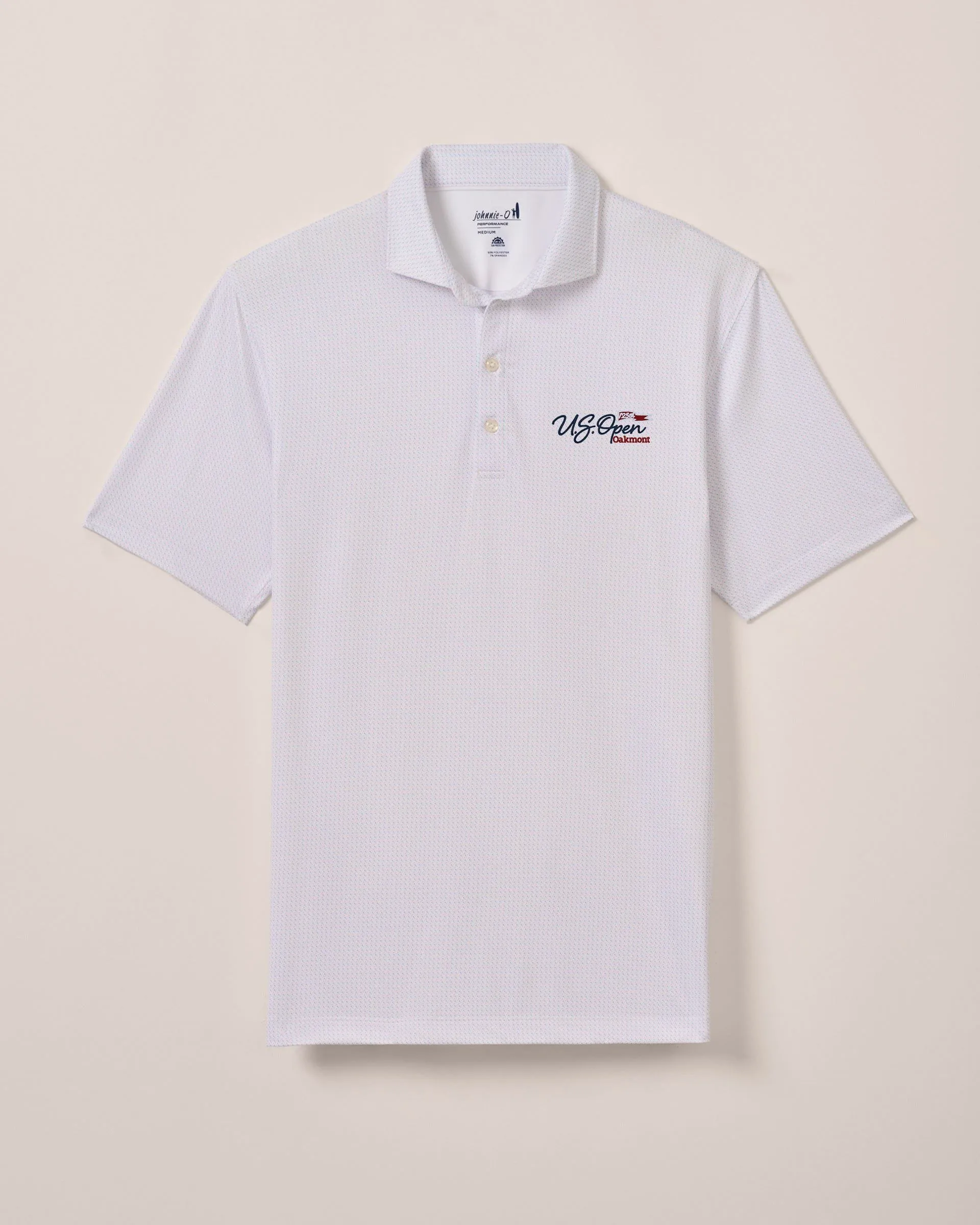 125th U.S. Open Tee Time Performance Jersey Polo - Flag Logo