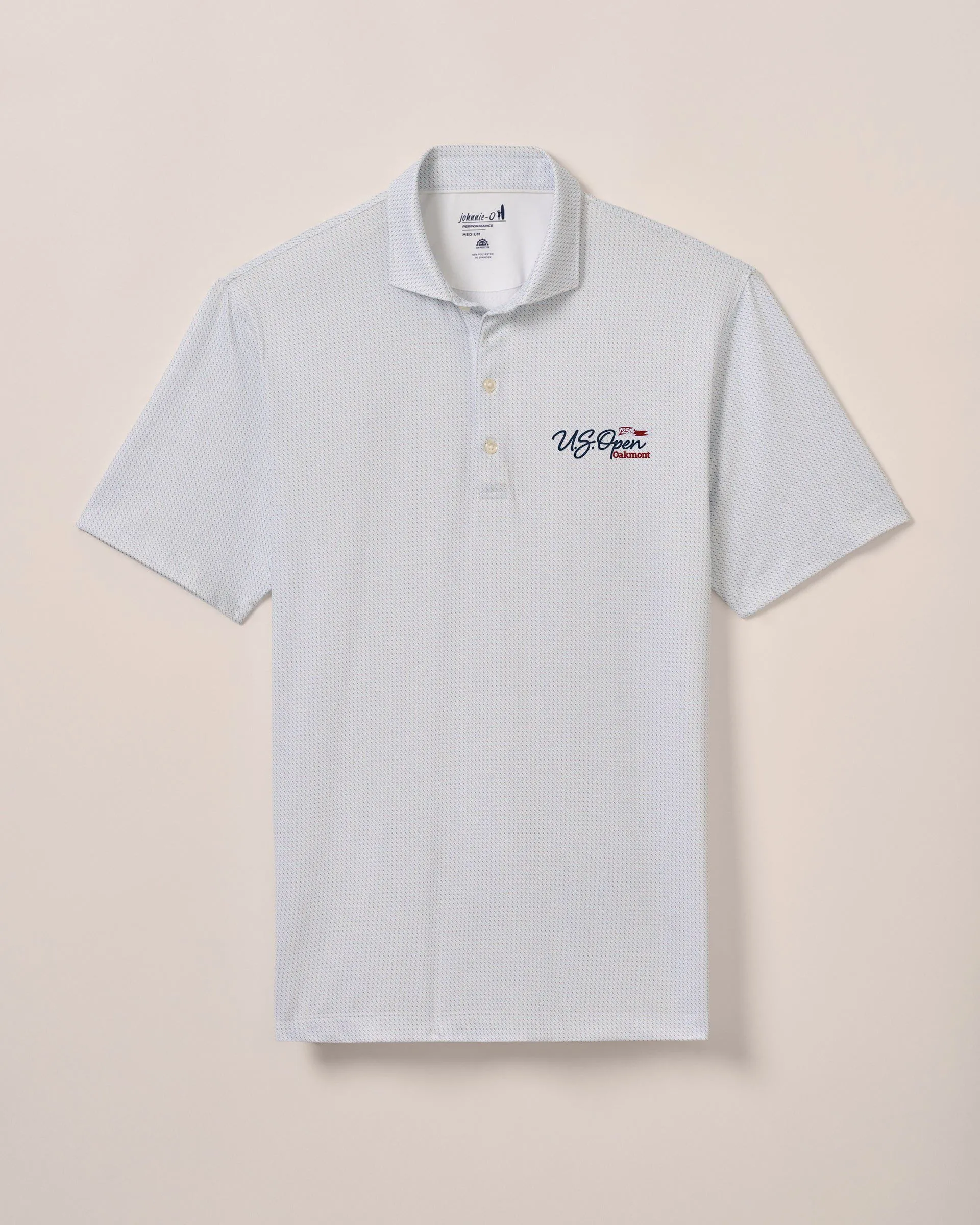 125th U.S. Open Tee Time Performance Jersey Polo - Flag Logo