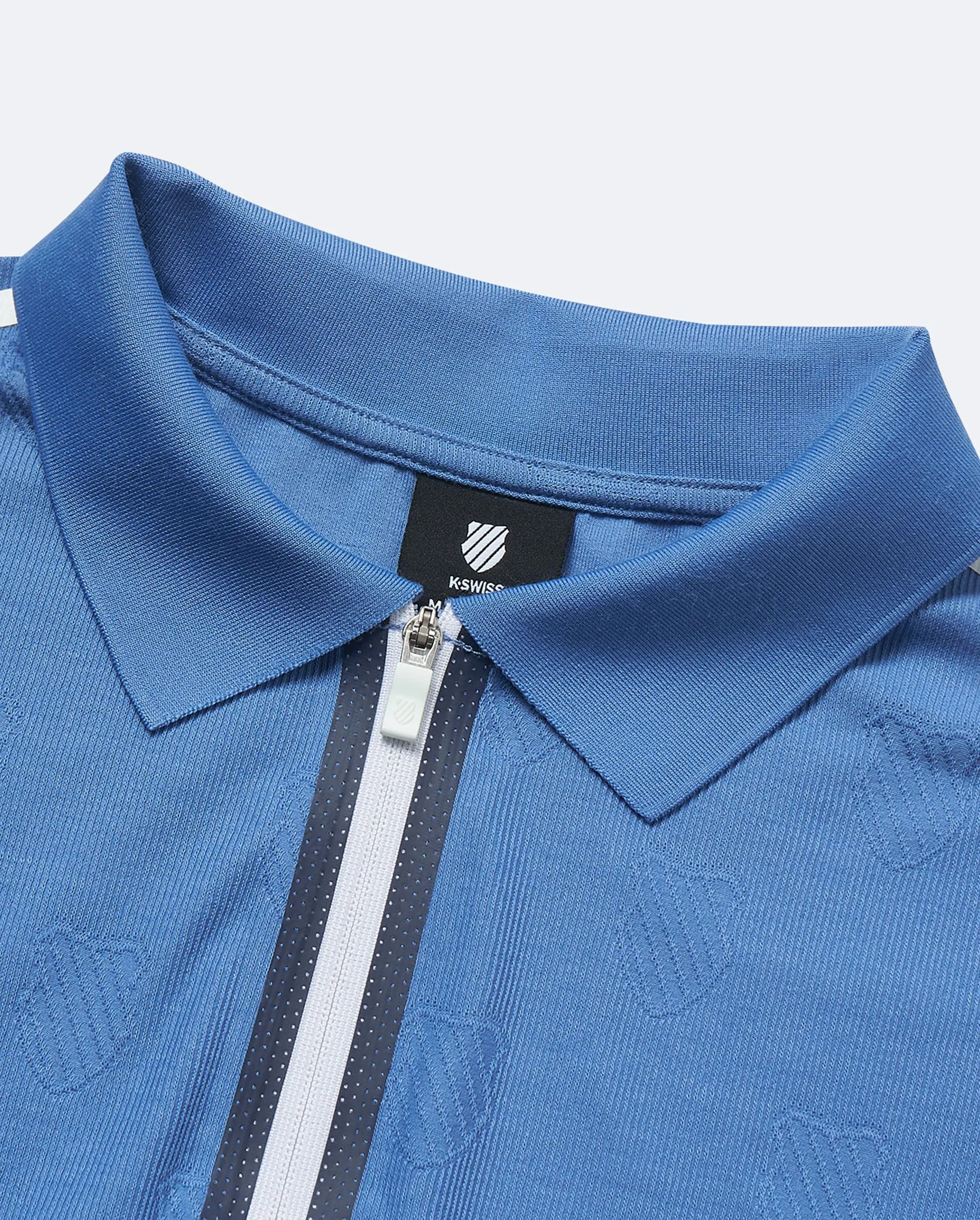 197189-401 | WOMEN'S ALL-OVER LOGO COLOR BLOCKS POLO DRESS | NAVY/WHITE