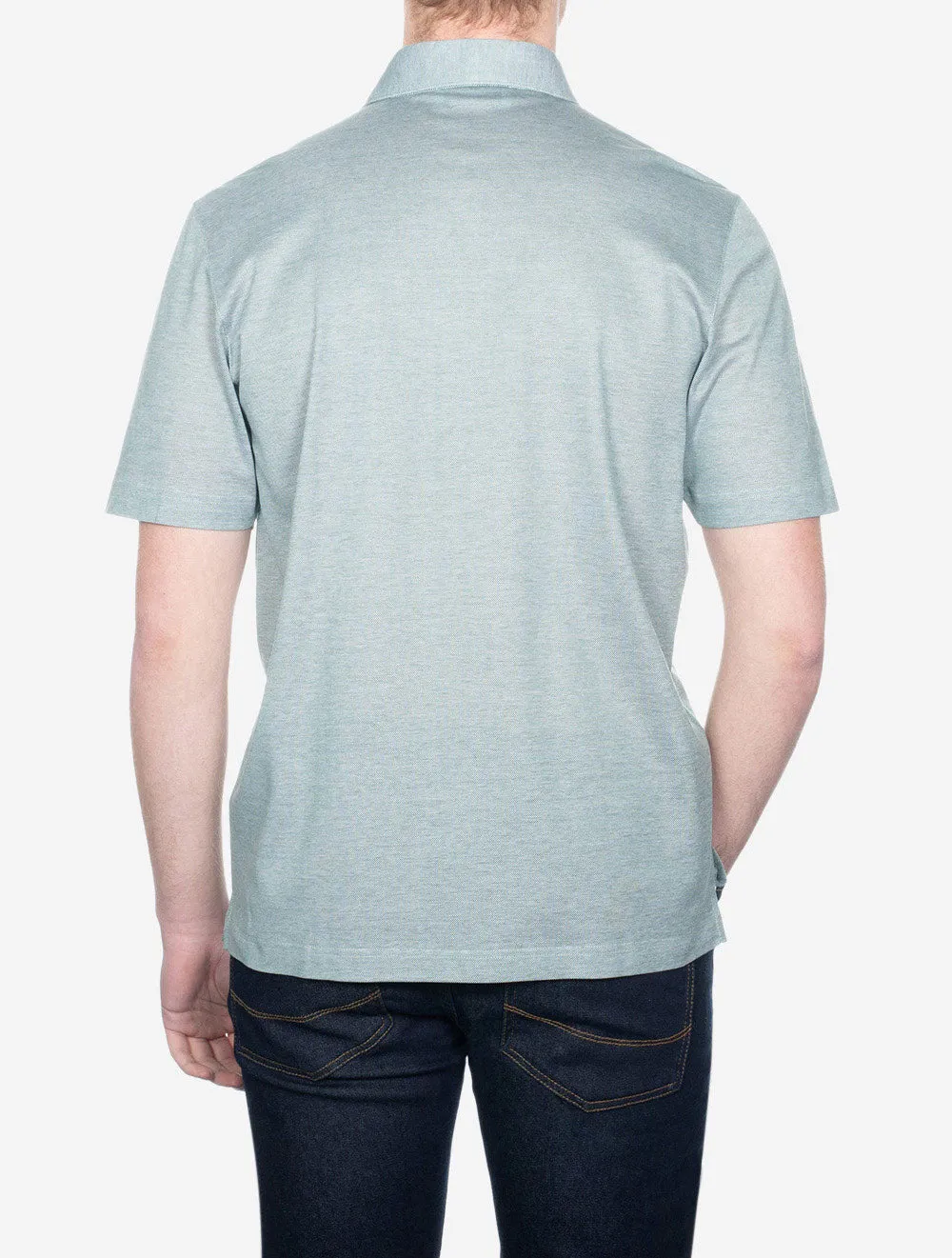 3 button Polo Shirt Green
