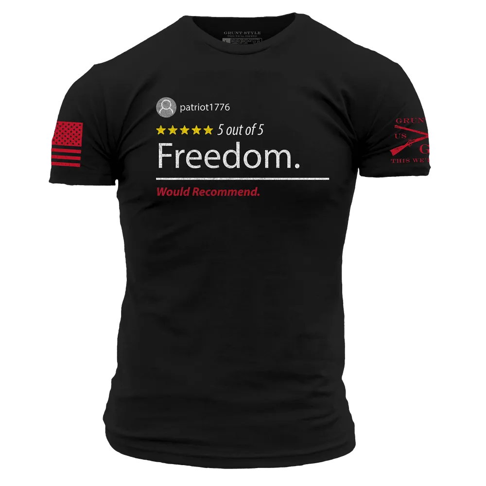 5 Star Freedom T-Shirt - Black