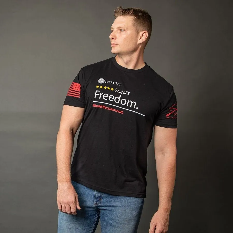 5 Star Freedom T-Shirt - Black