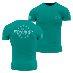 76 We The People Pocket Tee - Heather Aqua
