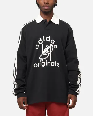Adidas Rugby Polo Shirt Black