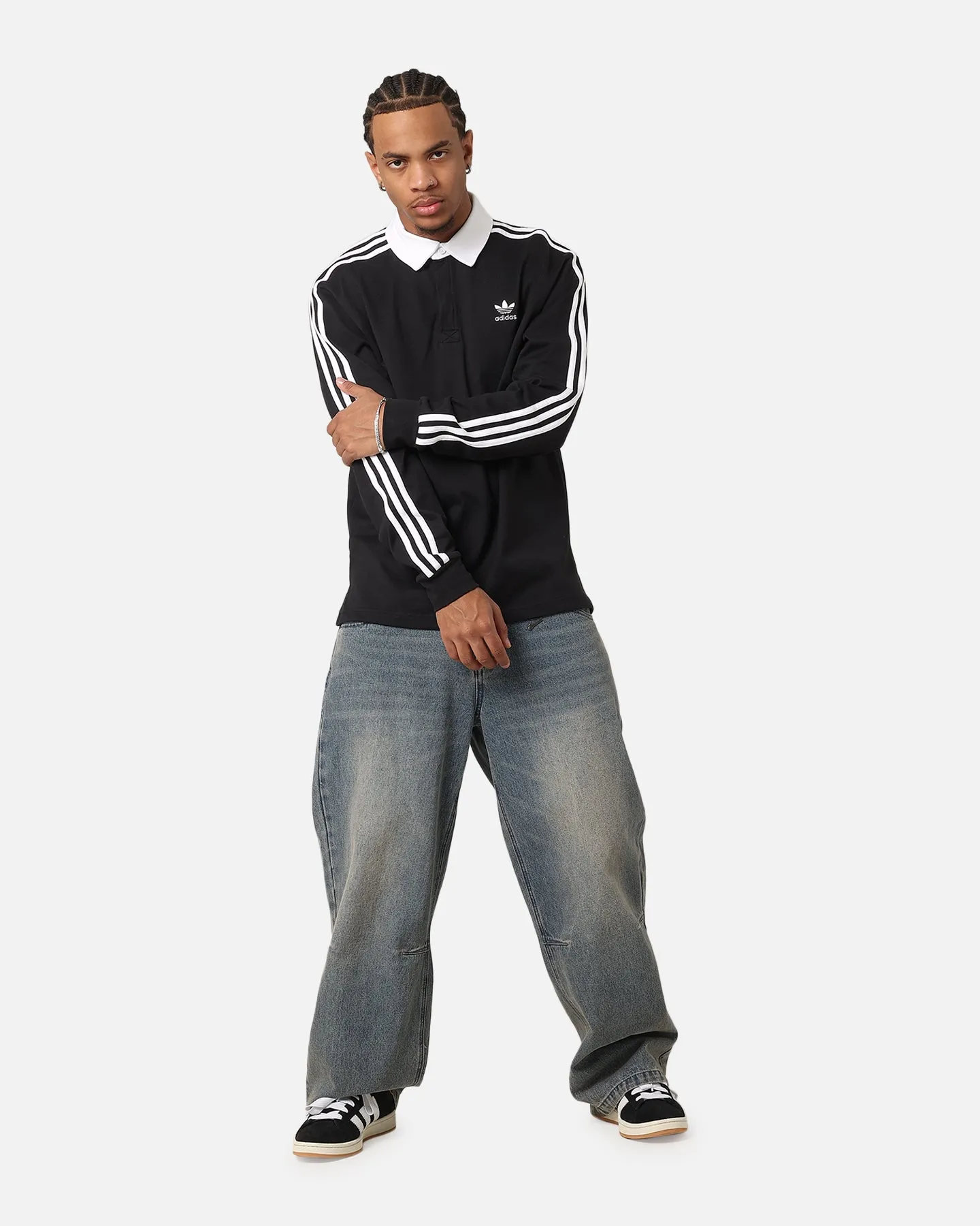 Adidas Rugby Polo Shirt Black