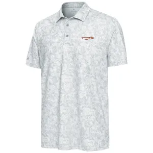Antigua Men's Spear Logo Broken Palm Print Polo - White