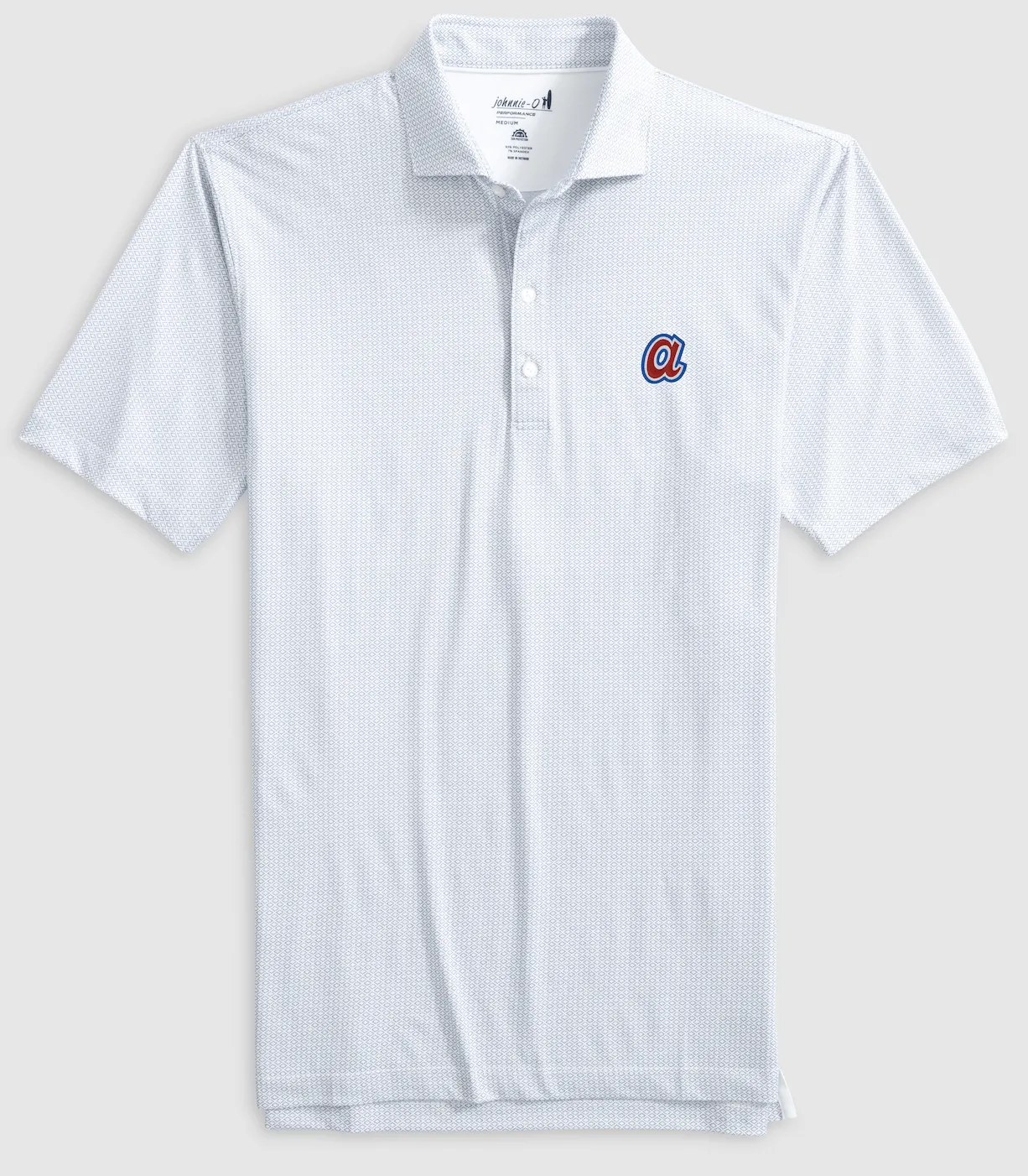Atlanta Braves Slade Performance Jersey Printed Polo - Cooperstown Logo