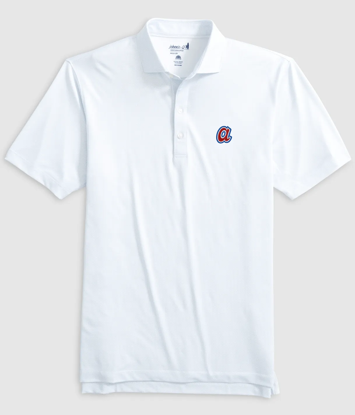 Atlanta Braves Slade Performance Jersey Printed Polo - Cooperstown Logo