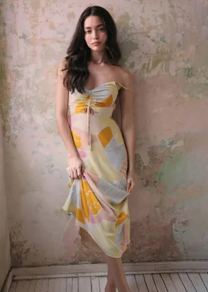 Aura Riviera Midi Dress - Mellow Yellow