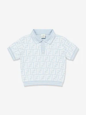 Baby Boys FF Logo Polo Shirt in Blue