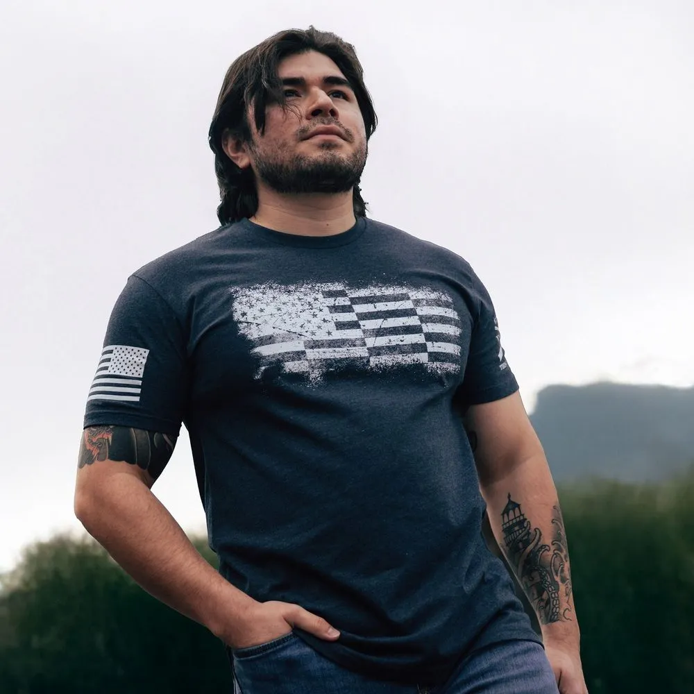 Bar Flag T-Shirt - Midnight Navy