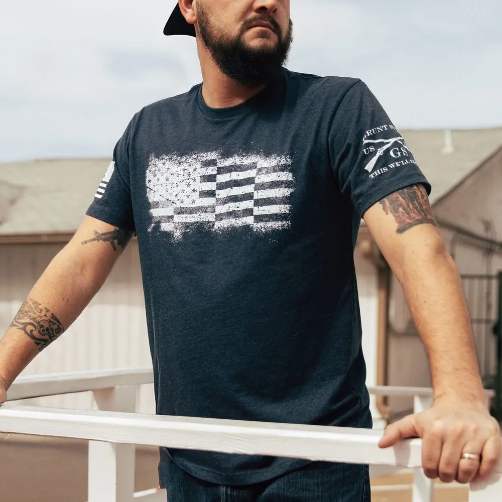 Bar Flag T-Shirt - Midnight Navy