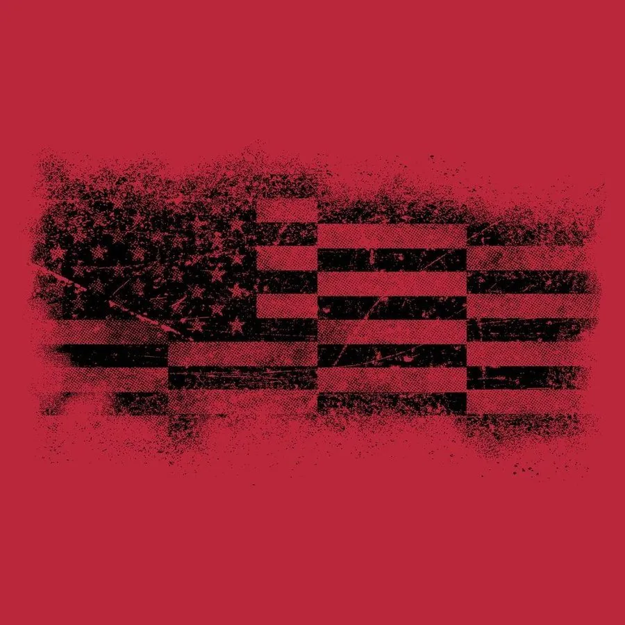 Bar Flag T-Shirt - Red