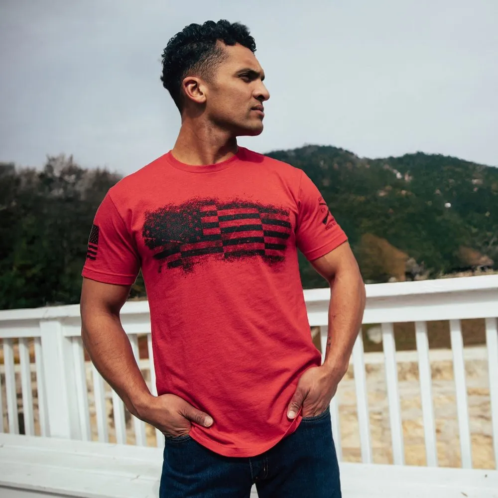 Bar Flag T-Shirt - Red