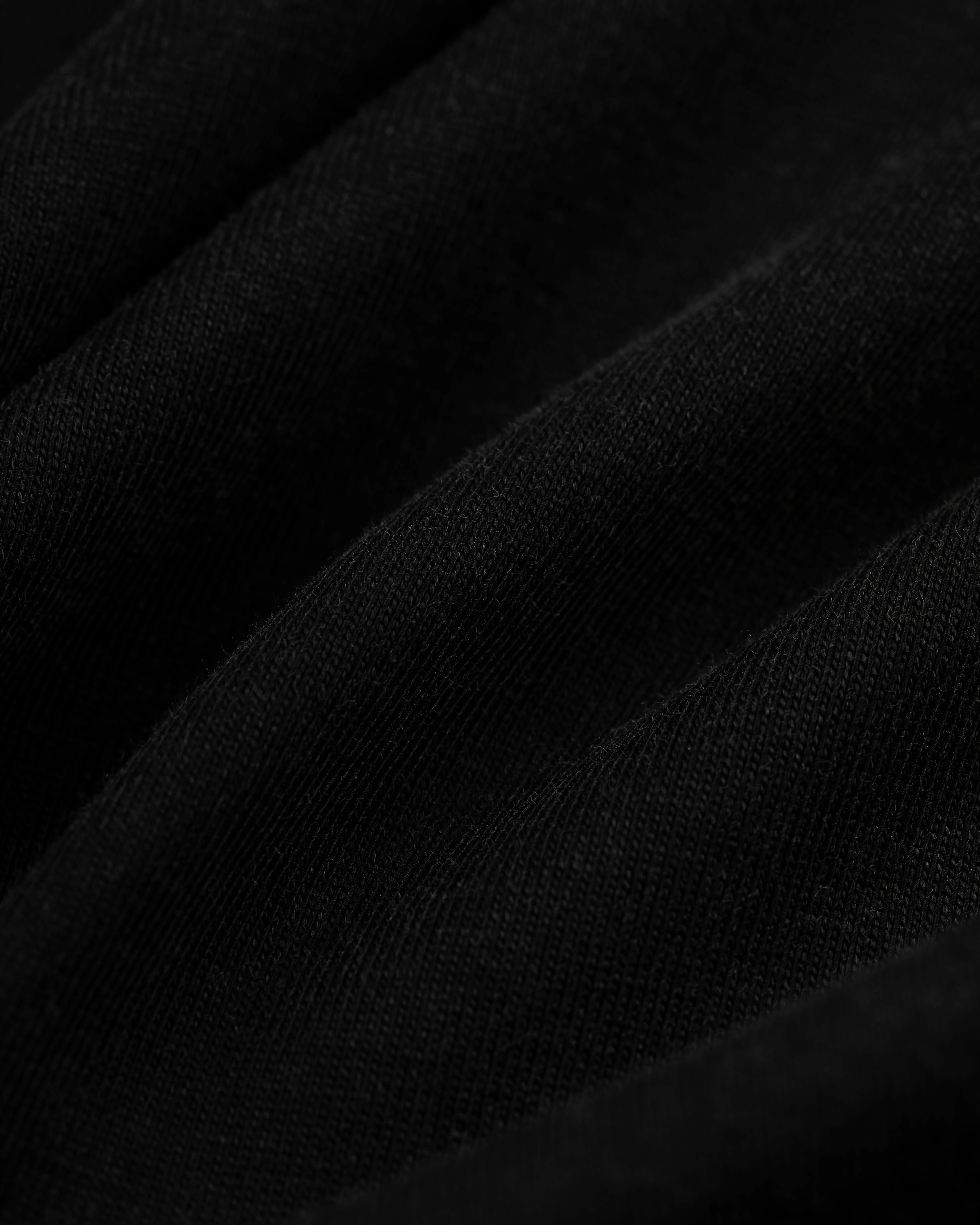 BLACK SOLID LONG SLEEVE POLO SHIRT