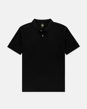 BLACK SOLID PIQUE POLO
