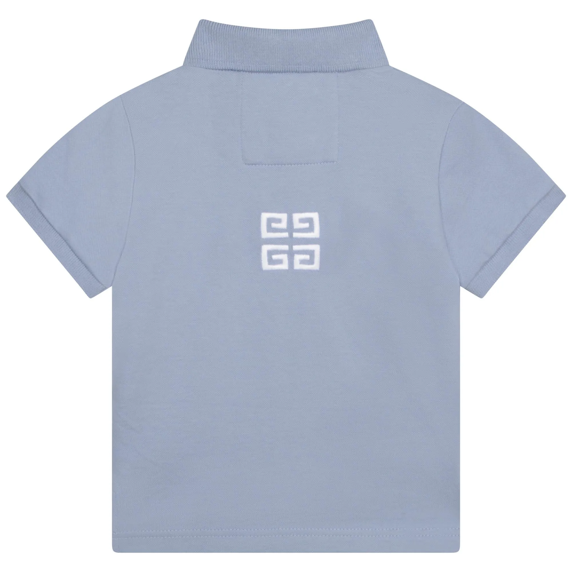 Blue Cotton Logo Polo Shirt