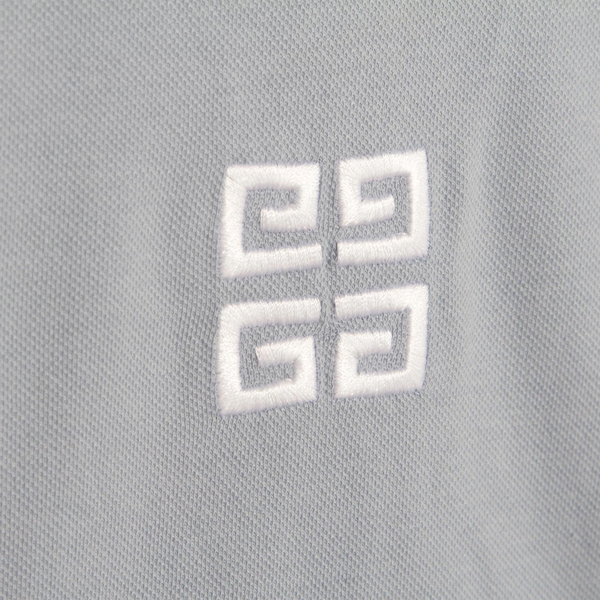 Blue Cotton Logo Polo Shirt