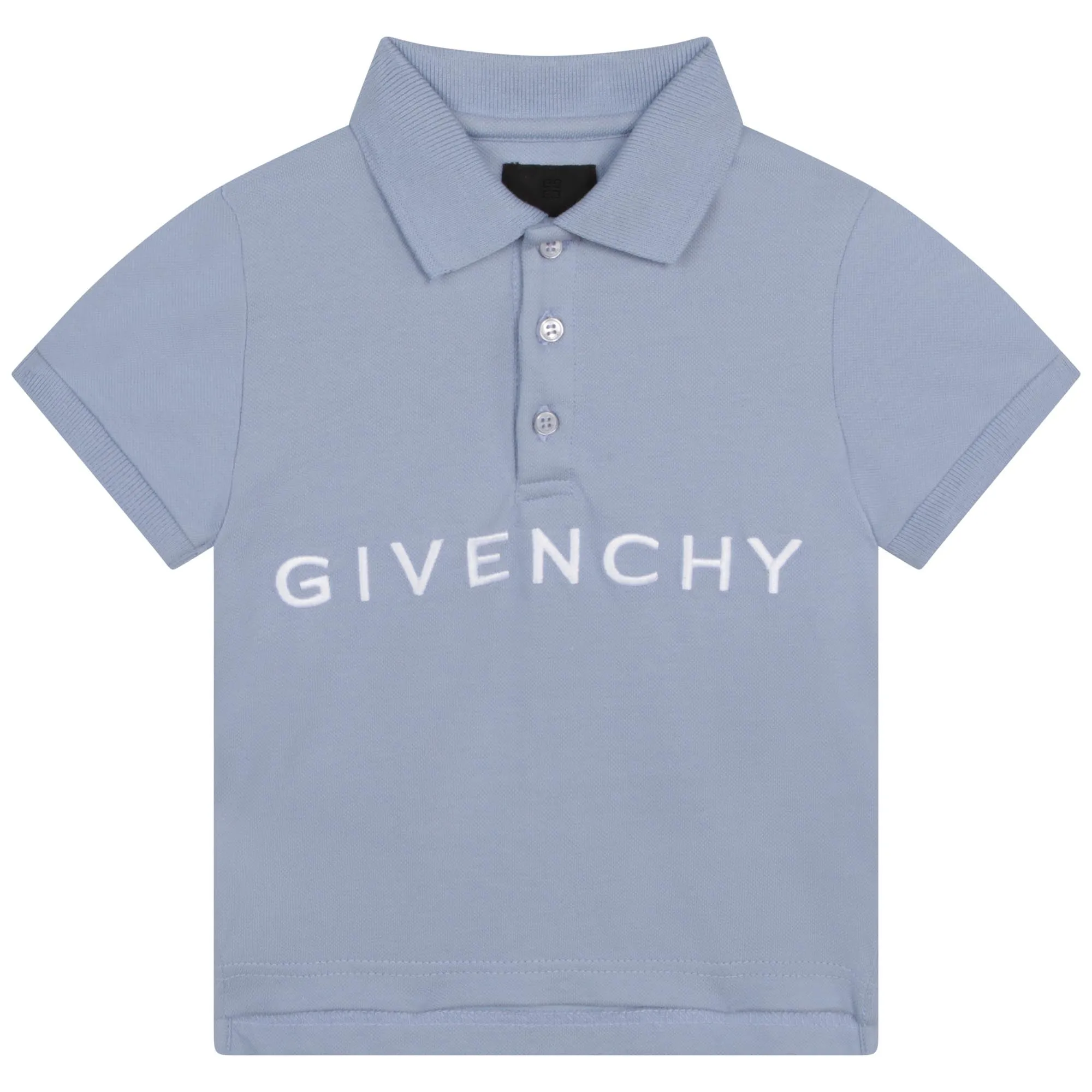 Blue Cotton Logo Polo Shirt