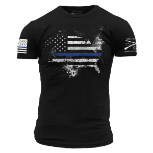 Blue Line American Acid T-Shirt - Black