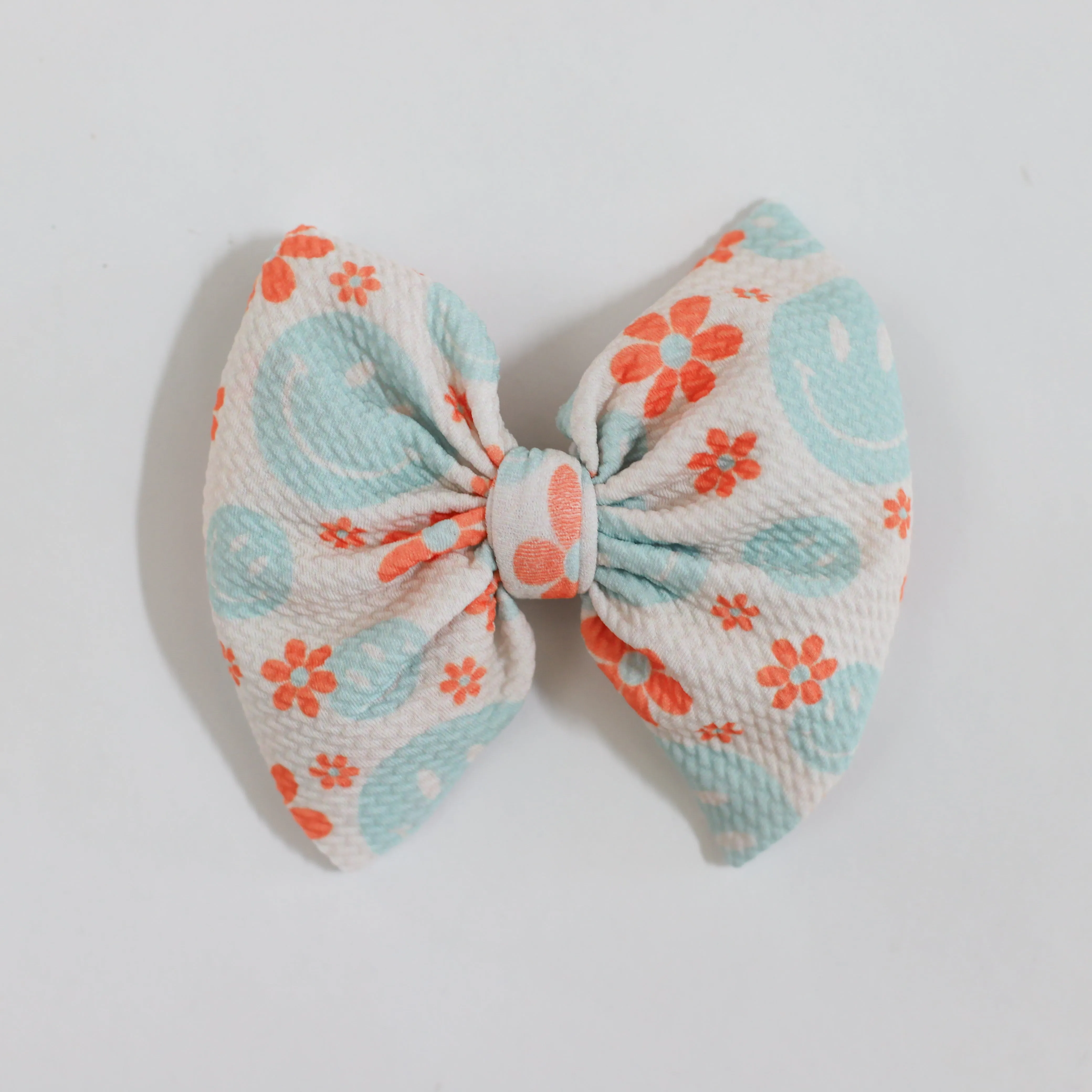 Blue Smiley  Bow