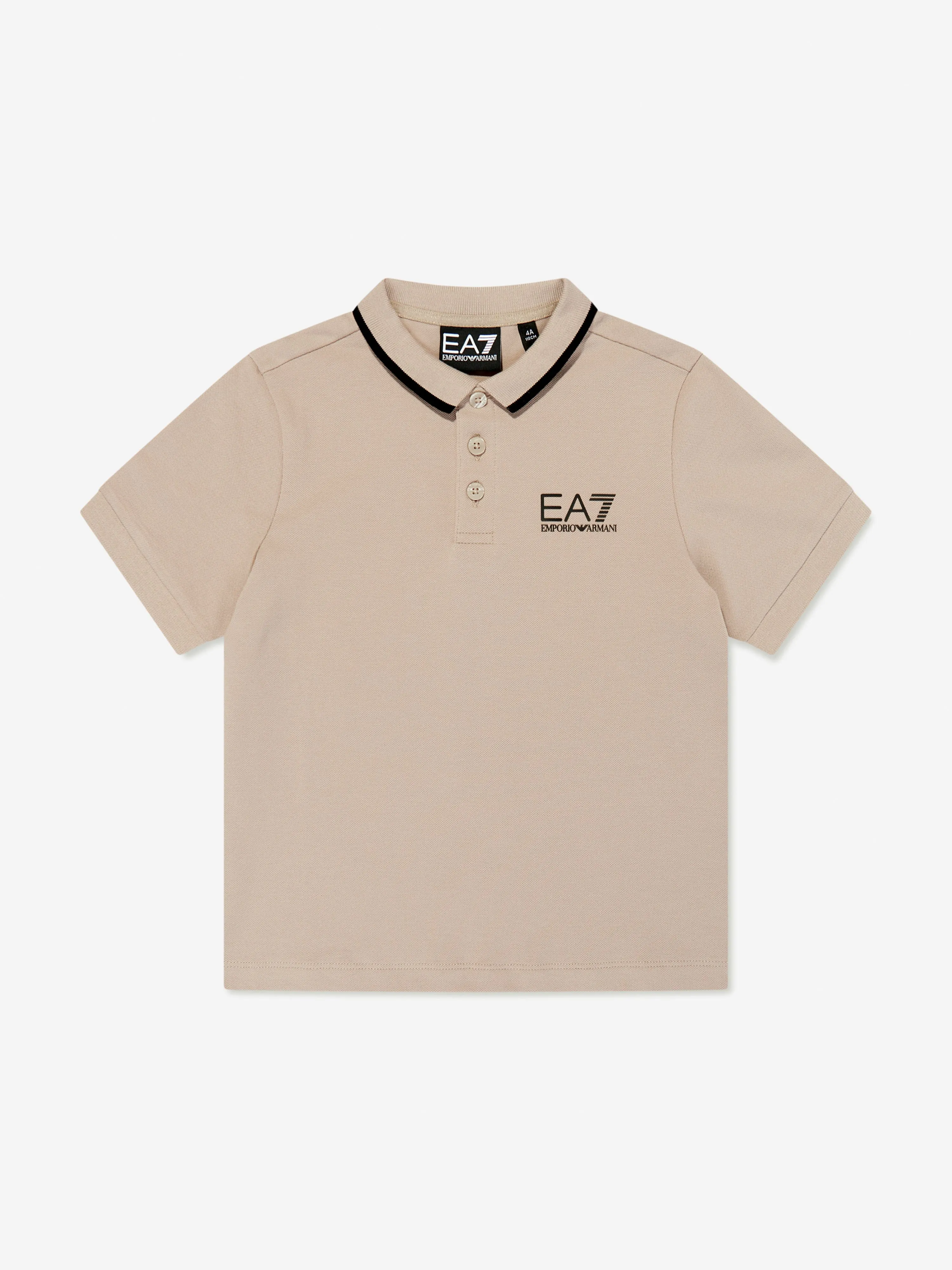 Boys Logo Polo Shirt in Beige