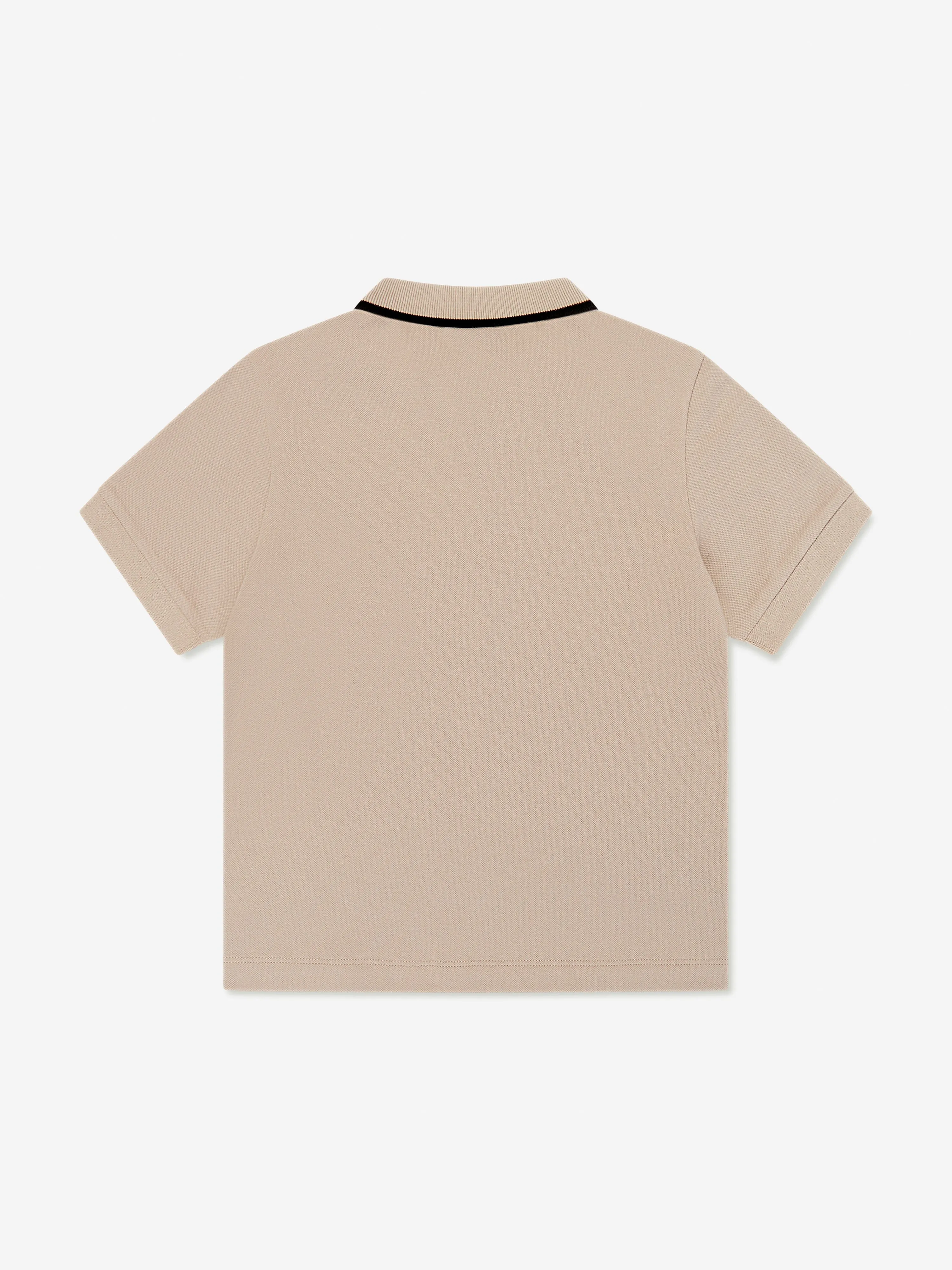 Boys Logo Polo Shirt in Beige