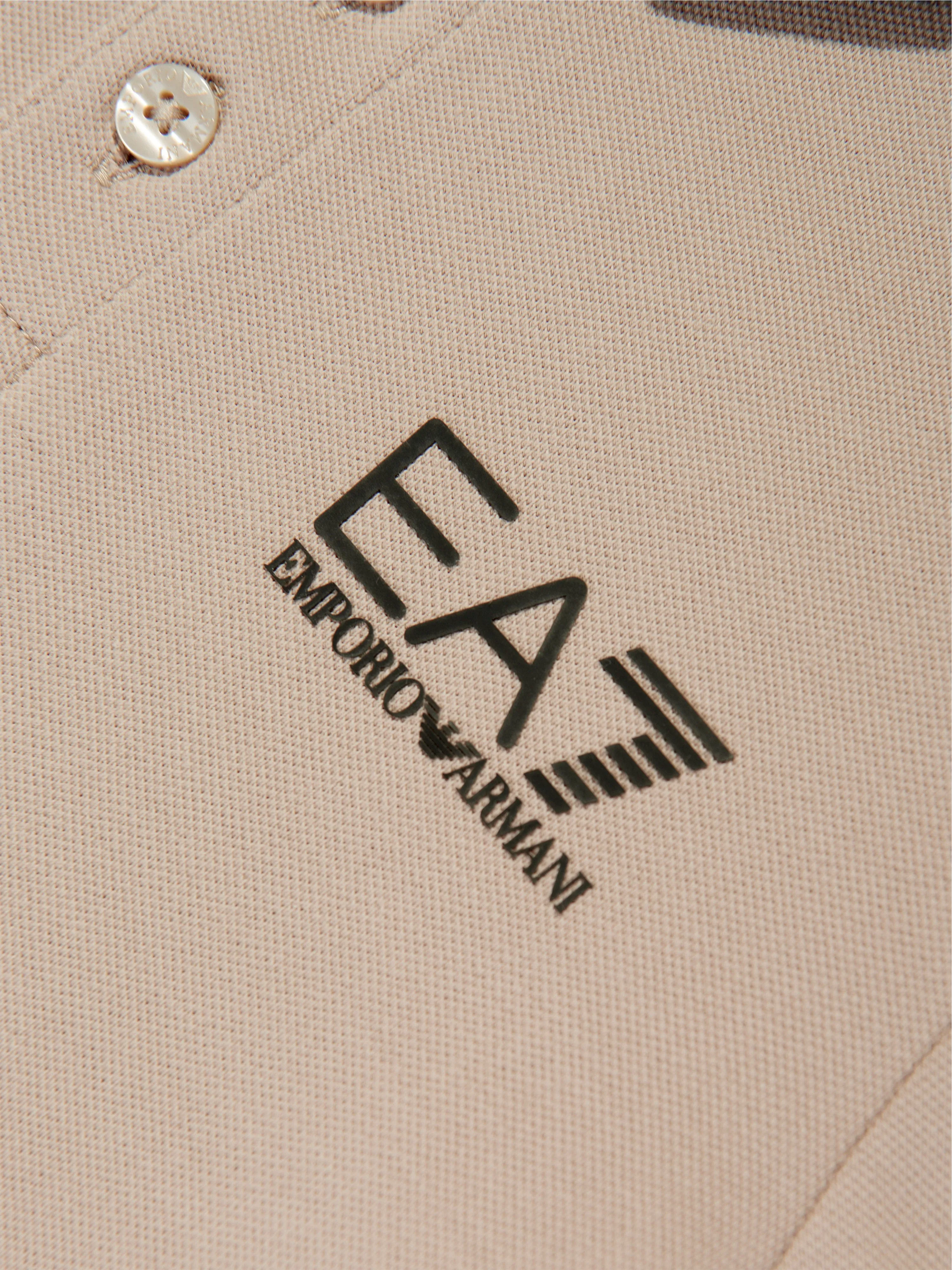 Boys Logo Polo Shirt in Beige