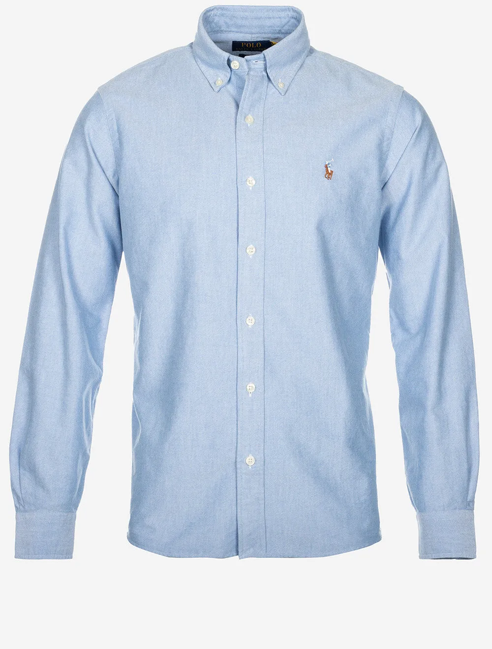 Buttondown Custom Fit Plain Oxford Shirt Blue