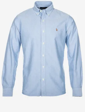 Buttondown Custom Fit Plain Oxford Shirt Blue
