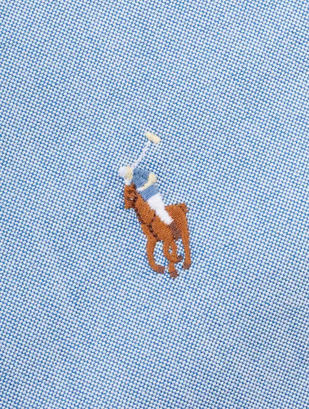 Buttondown Custom Fit Plain Oxford Shirt Blue