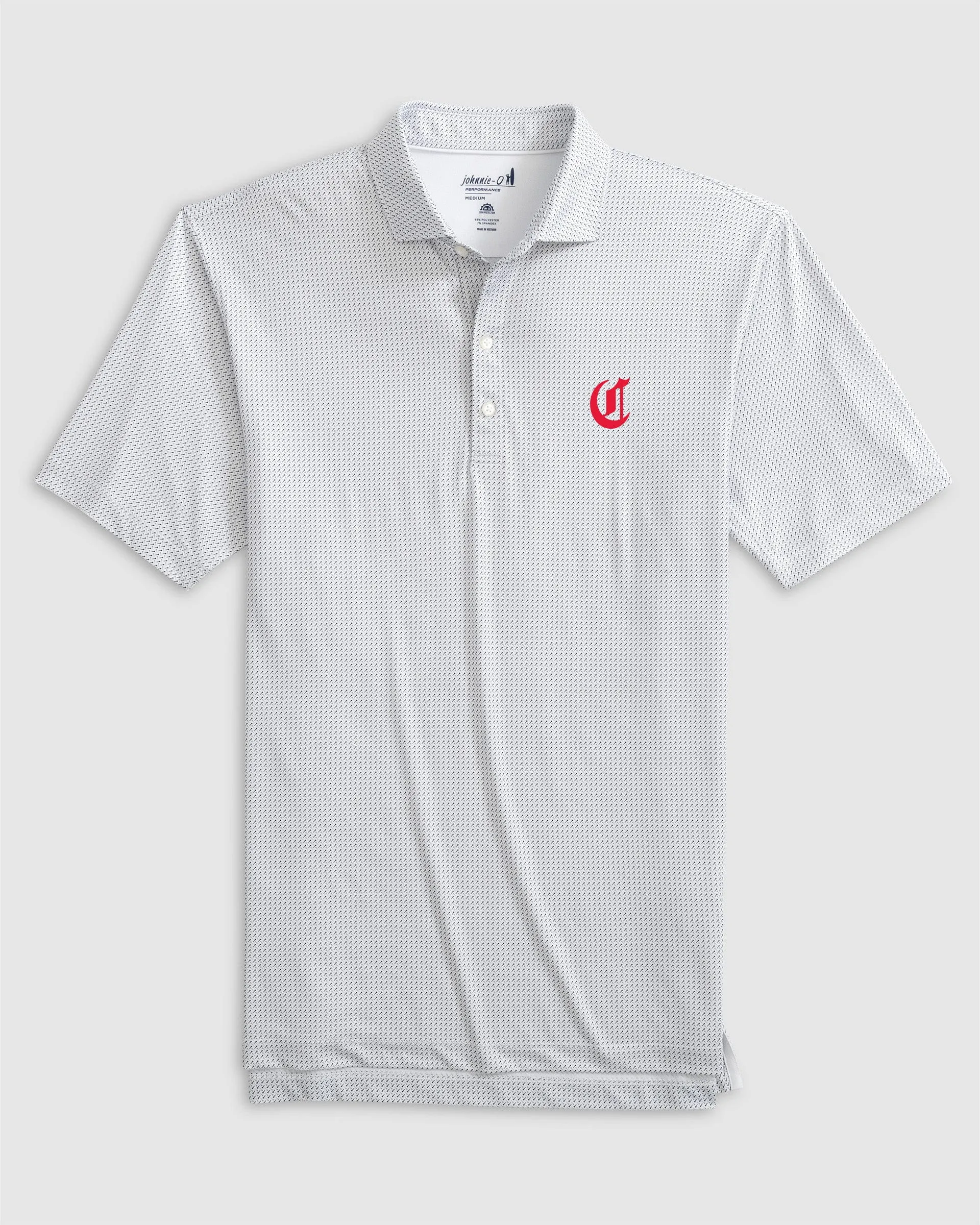 Cincinnati Reds Tee Time Performance Jersey Polo - Cooperstown Logo
