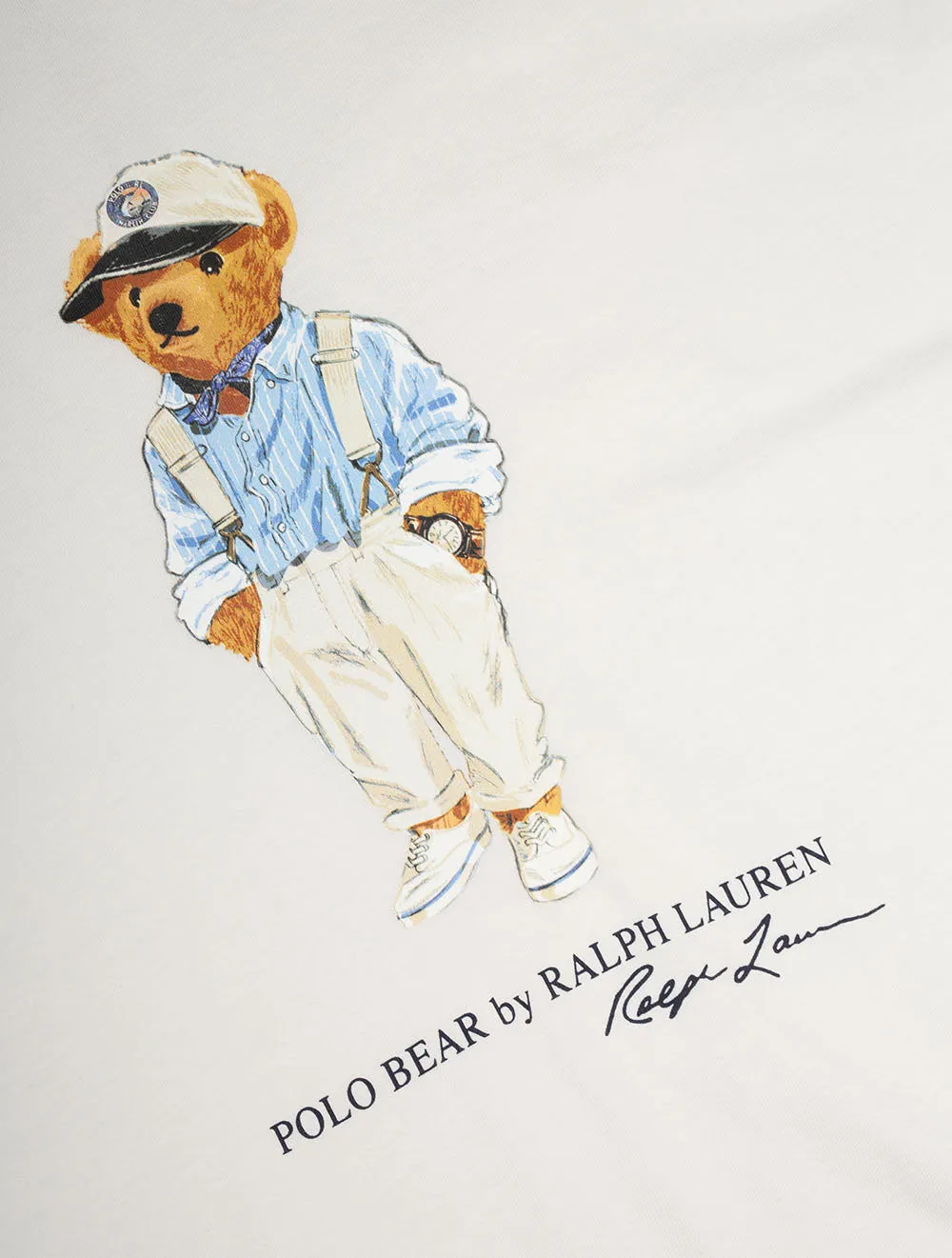 Classic Fit Polo Bear Jersey T-Shirt White