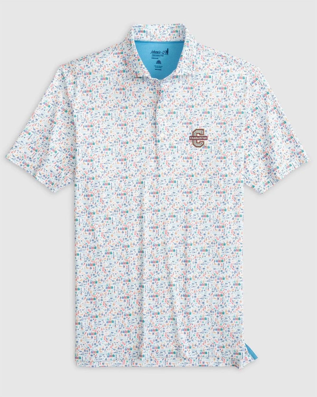 College of Charleston Sweet Carolinas Printed Jersey Performance Polo