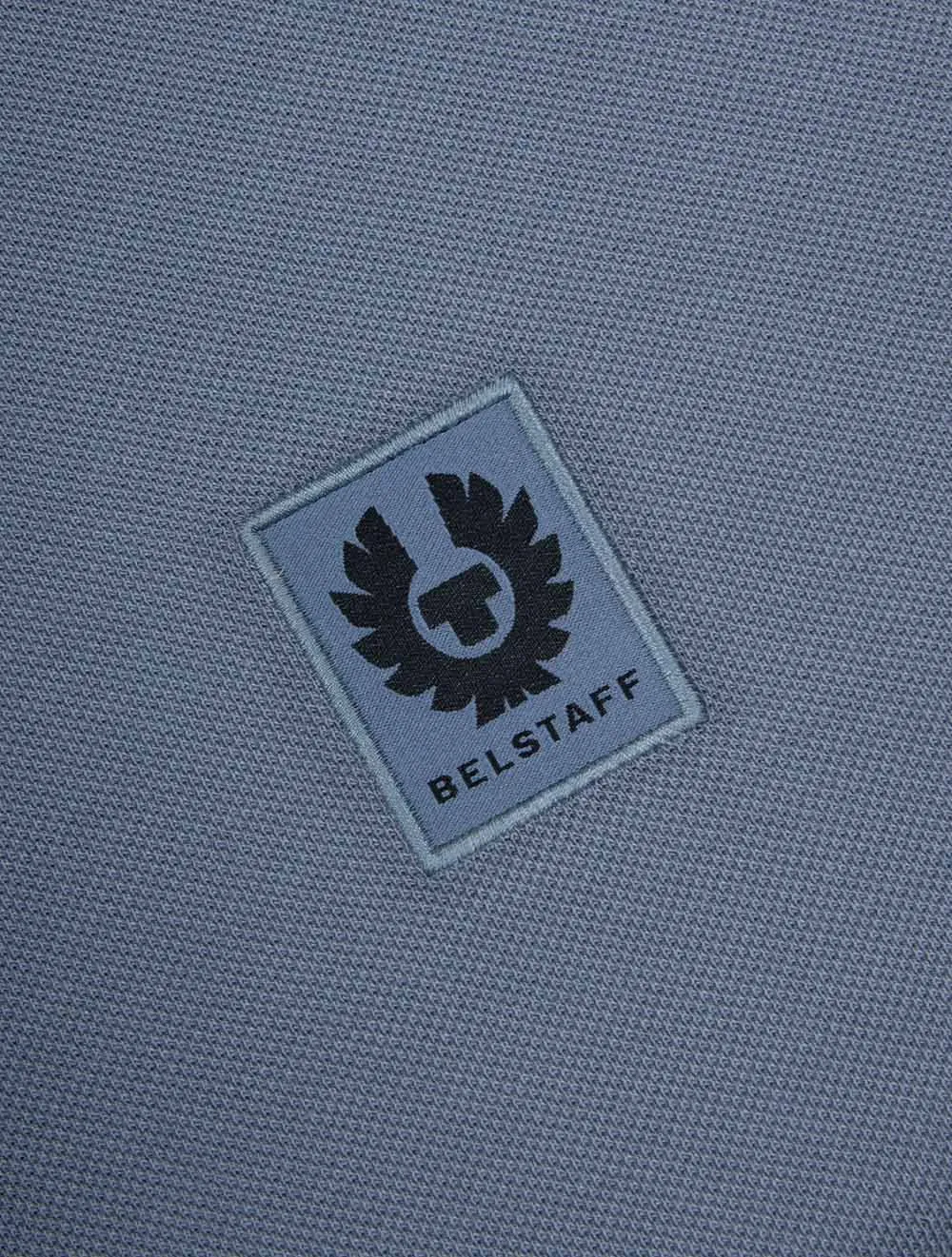 Cotton Short-Sleeved Polo Blue Flint
