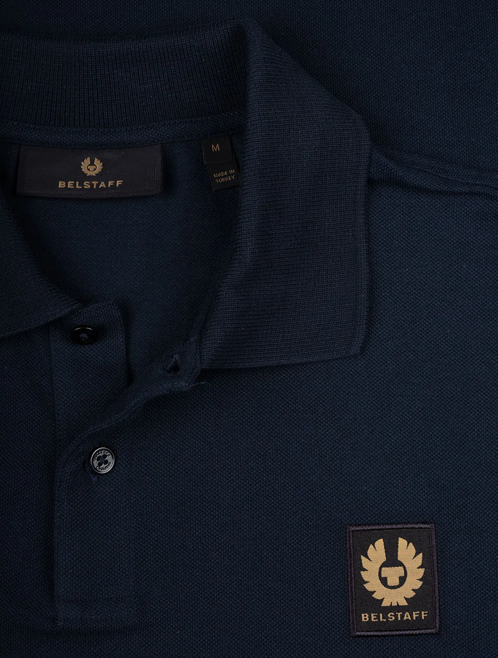 Cotton Short-Sleeved Polo Dark Ink