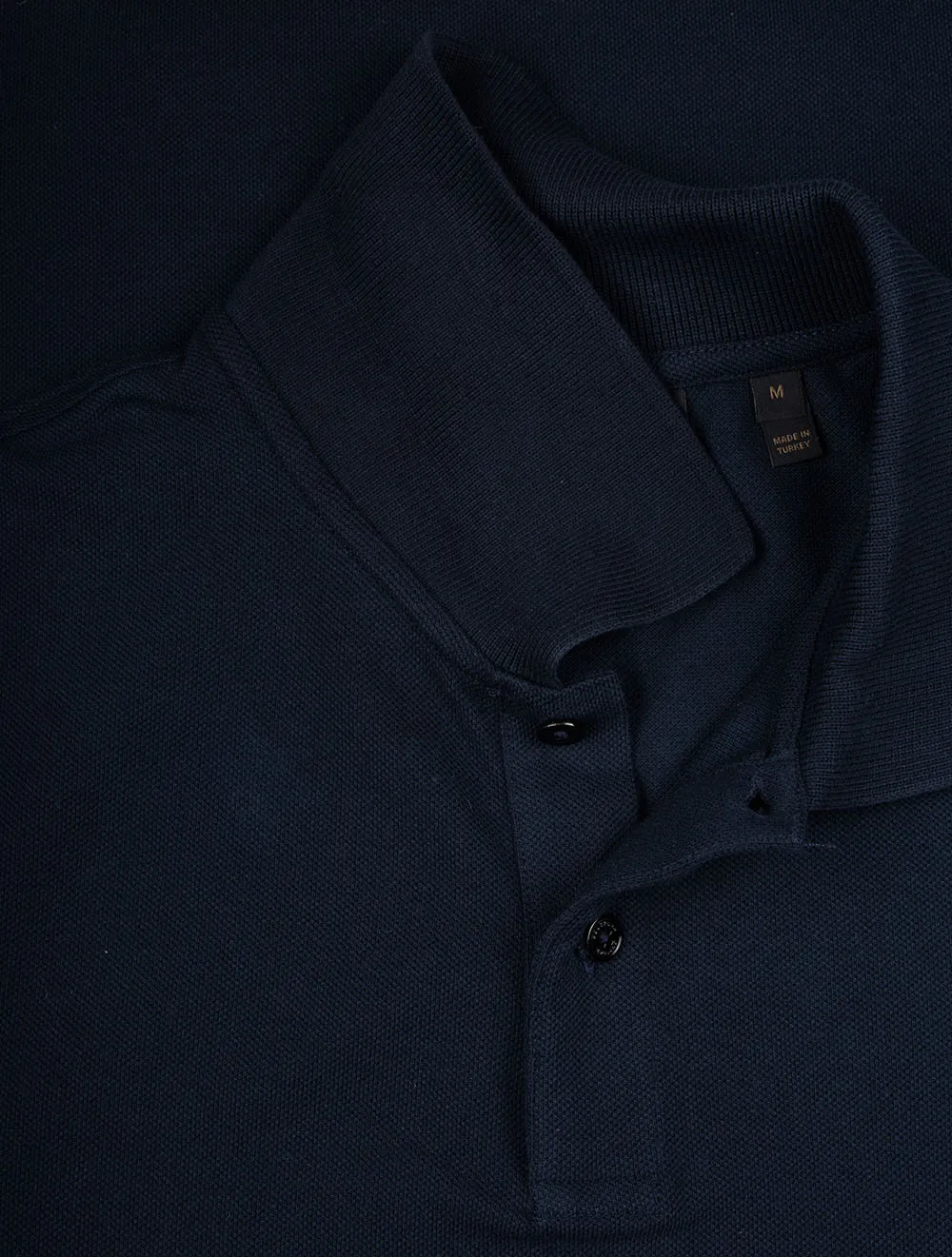 Cotton Short-Sleeved Polo Dark Ink
