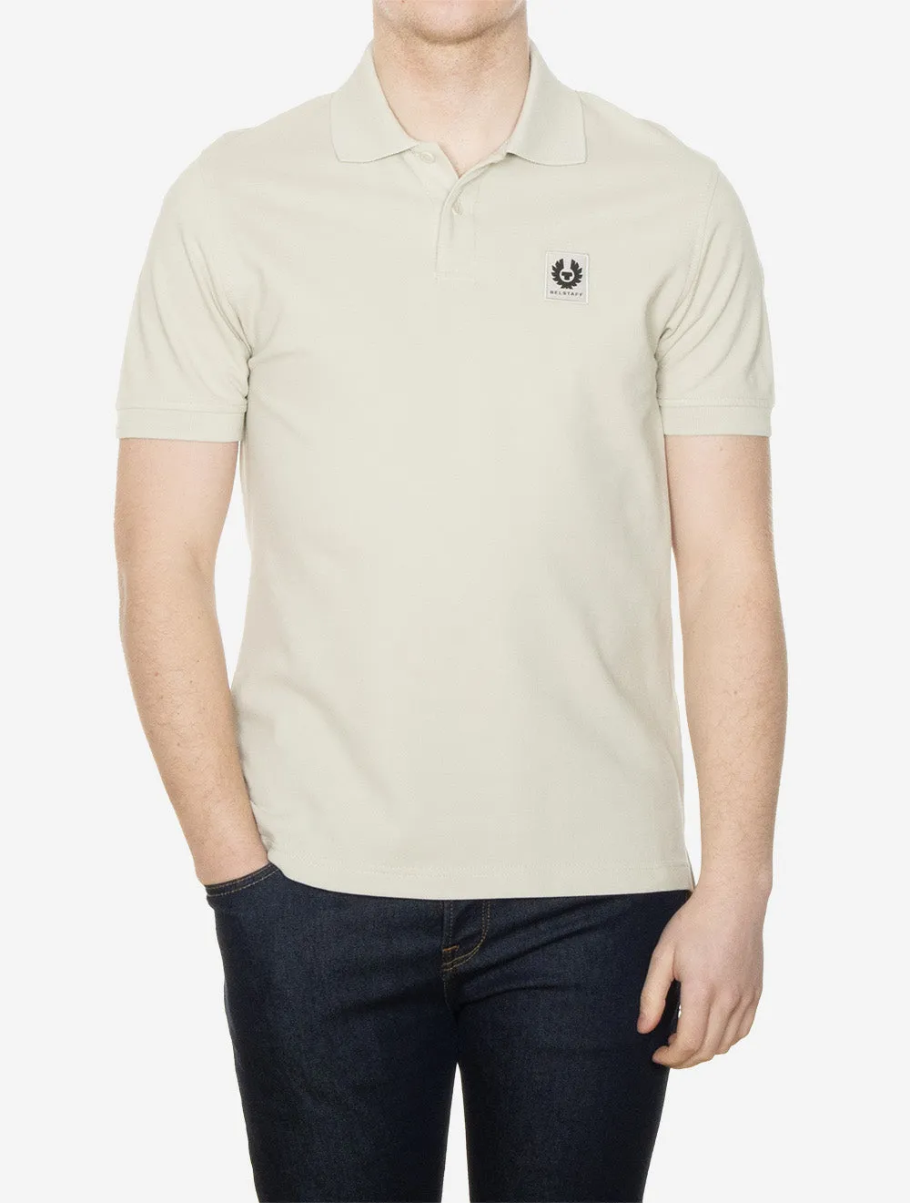 Cotton Short-Sleeved Polo Stone Beige