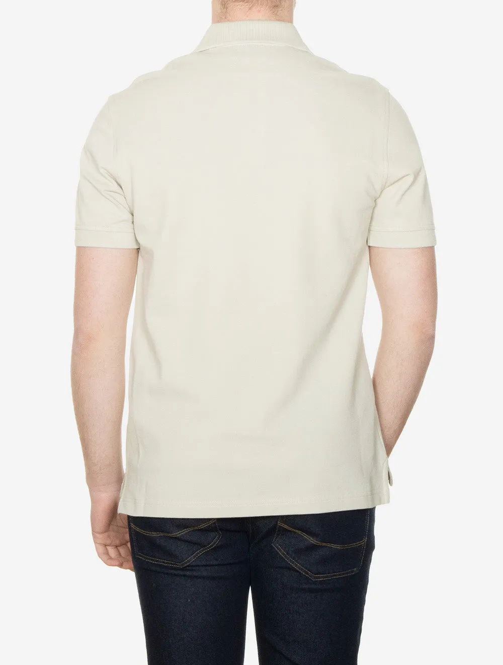 Cotton Short-Sleeved Polo Stone Beige