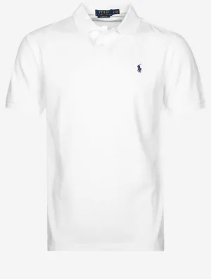 Custom Slim Fit Mesh Polo Shirt White