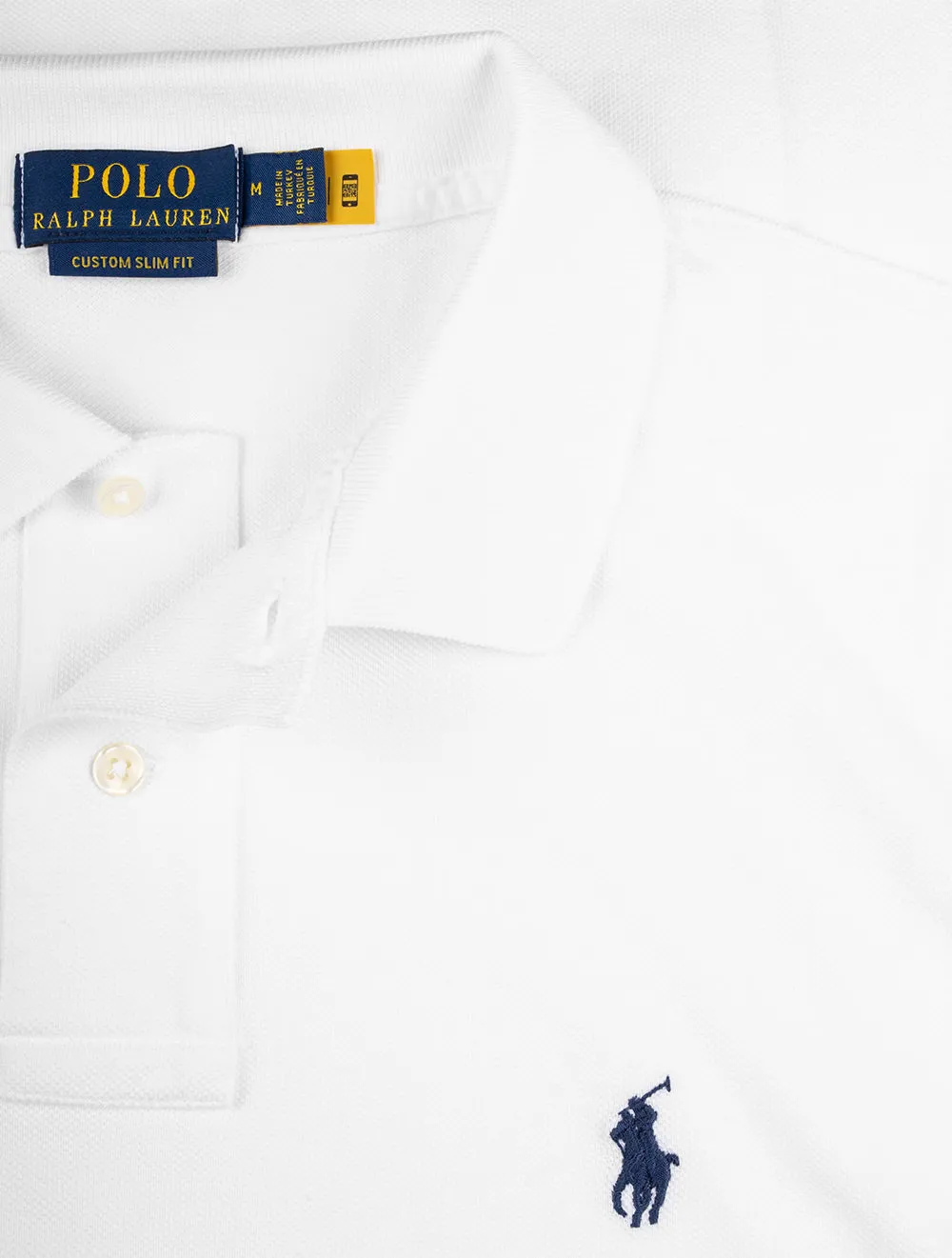 Custom Slim Fit Mesh Polo Shirt White