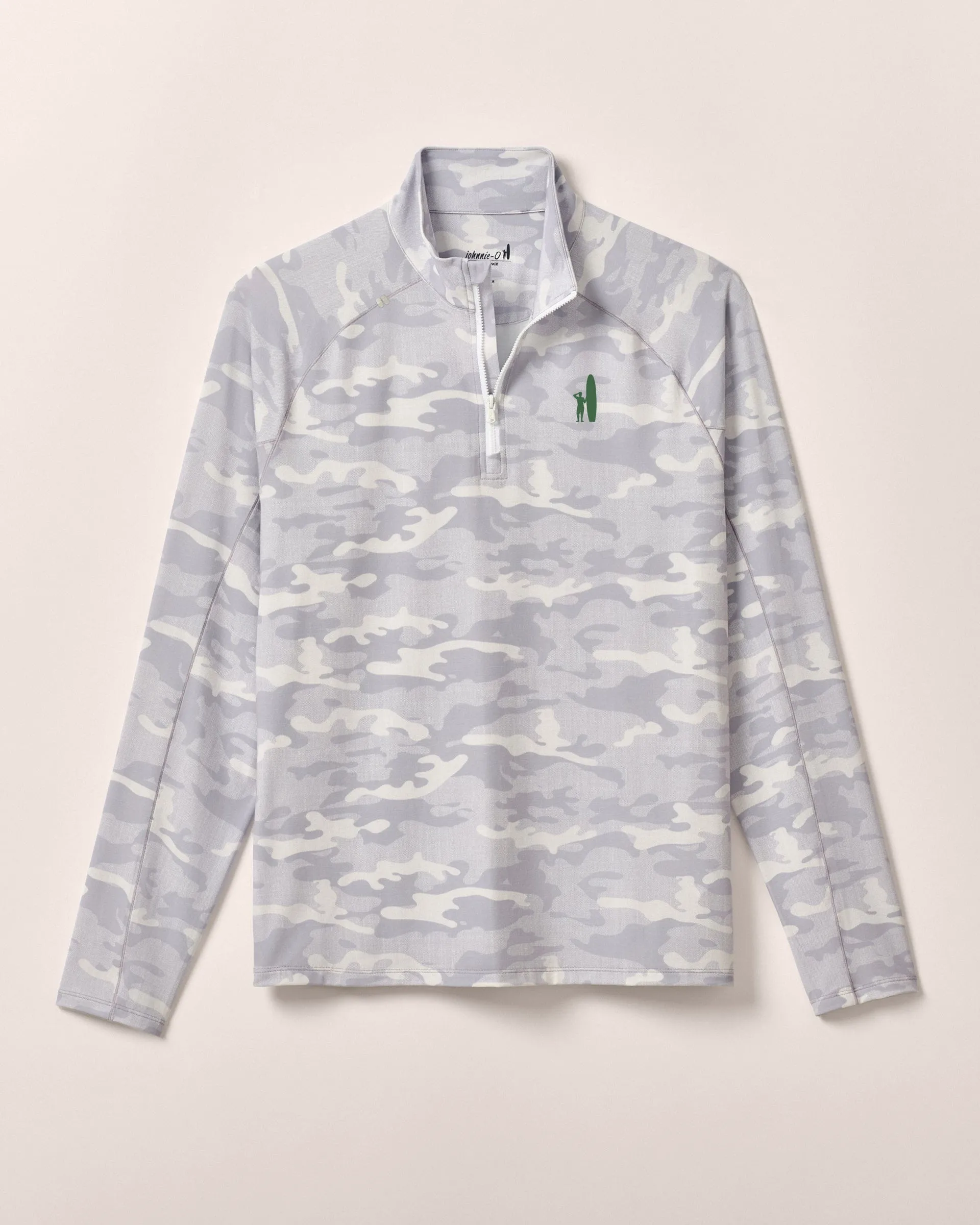 Custom Surfer Logo Patton Performance Camo 1/4 Zip Pullover