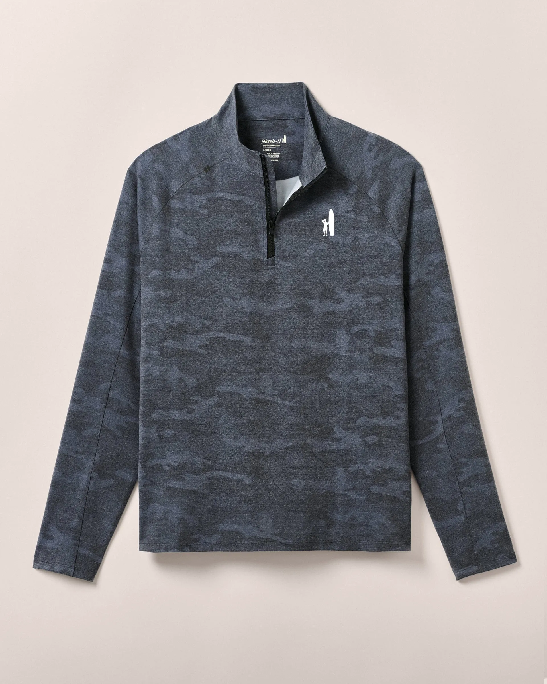 Custom Surfer Logo Patton Performance Camo 1/4 Zip Pullover