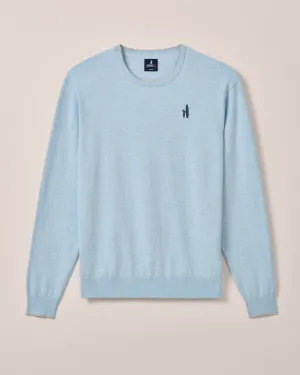 Custom Surfer Logo Wren Plaited Cotton Blend Crewneck Sweater
