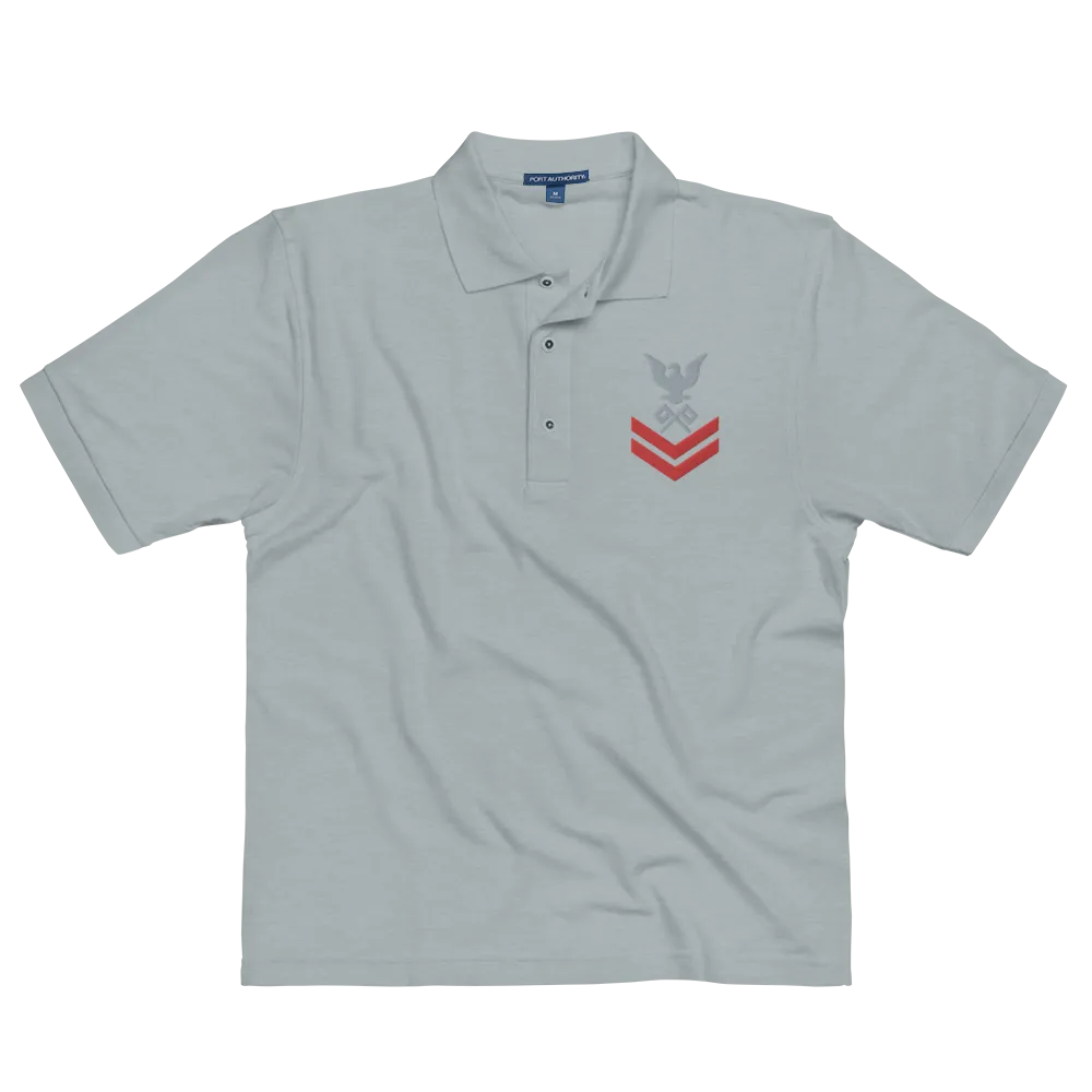 Custom US Navy Ranks, Insignia Embroidered Port Authority Polo Shirt