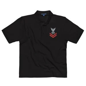 Custom US Navy Ranks, Insignia Embroidered Port Authority Polo Shirt